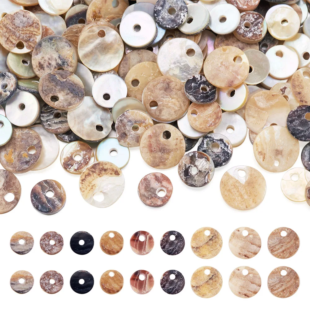 150pcs Natural Shell Flat Round Charms 5.5~7.5mm Akoya Pearl Shell Pendant Bohemian Style Necklace Bracelet DIY Jewelry Making
150pcs Natural Shell Flat Round Charms 5.5~7.5mm Akoya Pearl Shell Pendant Bohemian Style Necklace Bracelet DIY Jewelry Making