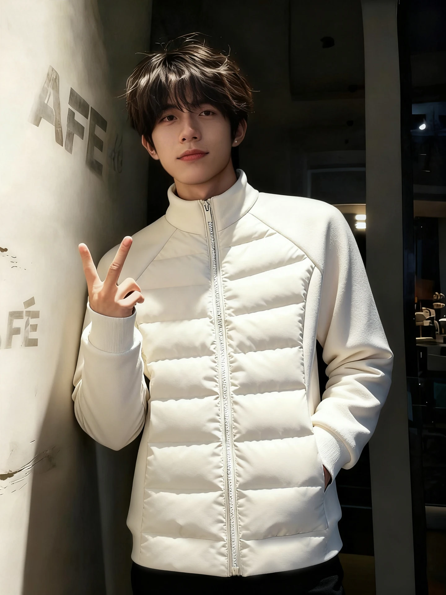 White Stand Collar ort Lightweight Fitted Men's down Cotton Jaet Youthful Sle Warm Outerwear for Autumn Winter
White Stand Collar ort Lightweight Fitted Men's down Cotton Jaet Youthful Sle Warm Outerwear for Autumn Winter