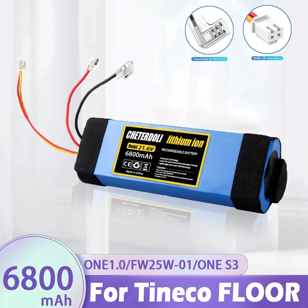 6800mAh Li-ion Battery for Tineco FLOOR ONE S3 IFloor FW25M FW25W HF10E HF20E Vacuum Cleaner High Capacity Long Runtime
6800mAh Li-ion Battery for Tineco FLOOR ONE S3 IFloor FW25M FW25W HF10E HF20E Vacuum Cleaner High Capacity Long Runtime