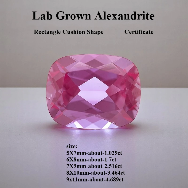 Lab Grown Alexandrite Rectangle Cushion Shape Change Color Stone DIY Advanced Chamrs Jewelry Making Materials Certificate
Lab Grown Alexandrite Rectangle Cushion Shape Change Color Stone DIY Advanced Chamrs Jewelry Making Materials Certificate