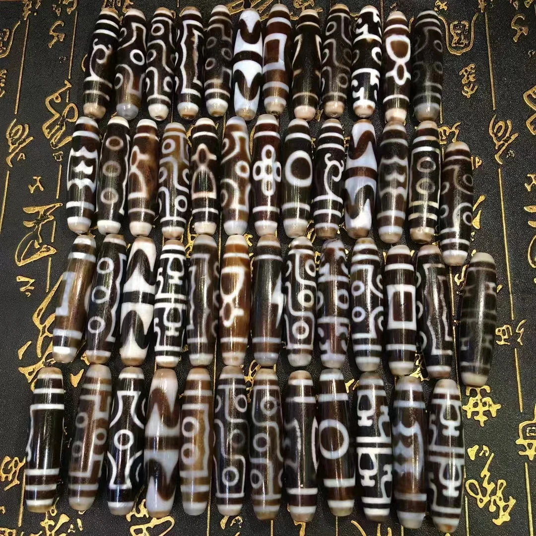 YC07 White and Black Old Color 50pcs/lot Magic Power Fine DZi Bead 14.5*58mm Amulet Collection Jewelry for Men& Women
YC07 White and Black Old Color 50pcs/lot Magic Power Fine DZi Bead 14.5*58mm Amulet Collection Jewelry for Men& Women