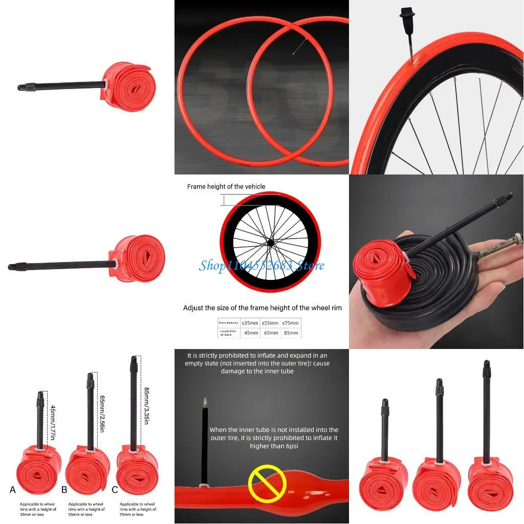 Y6GD Lightweight TPU Bike Inner Tube Puncture Resistant Design 45mm 65mm 85mm French Valves for 700x23c/25c/28c/32c Tires
Y6GD Lightweight TPU Bike Inner Tube Puncture Resistant Design 45mm 65mm 85mm French Valves for 700x23c/25c/28c/32c Tires