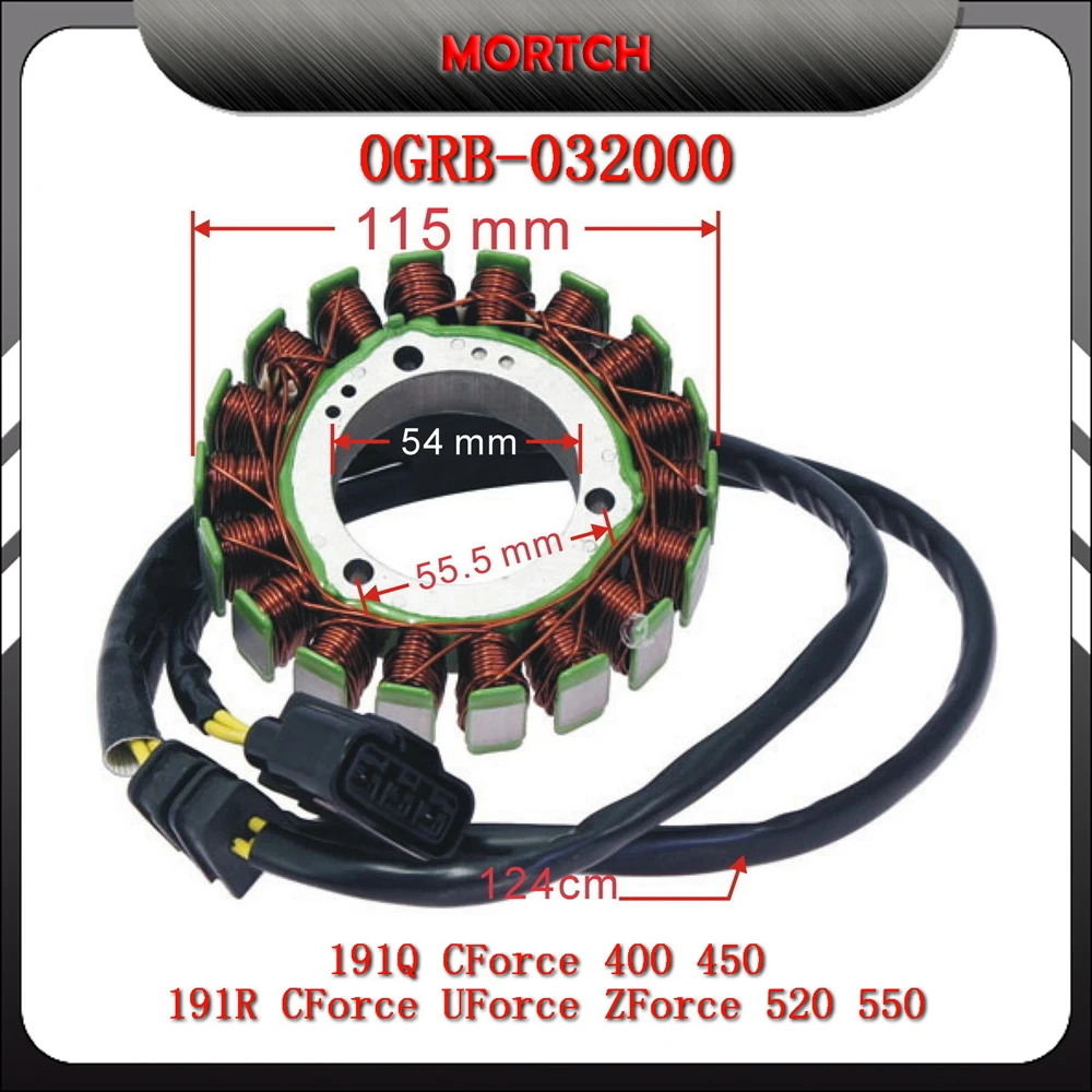 18 Pole Long Cable Stator Coil 0GRB-032000 Fit CFMoto CForce ZForce 550 191R-C 191R-Z550 CF500AU-6B 550cc 2019 Engine
18 Pole Long Cable Stator Coil 0GRB-032000 Fit CFMoto CForce ZForce 550 191R-C 191R-Z550 CF500AU-6B 550cc 2019 Engine