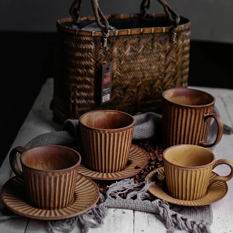Japanese Coffee Cup Retro Irregular Breakfast Cup Exquisite Ceramic Cup Coffee And Saucer Set Cappuccino Cup Home Espresso Cups
Japanese Coffee Cup Retro Irregular Breakfast Cup Exquisite Ceramic Cup Coffee And Saucer Set Cappuccino Cup Home Espresso Cups