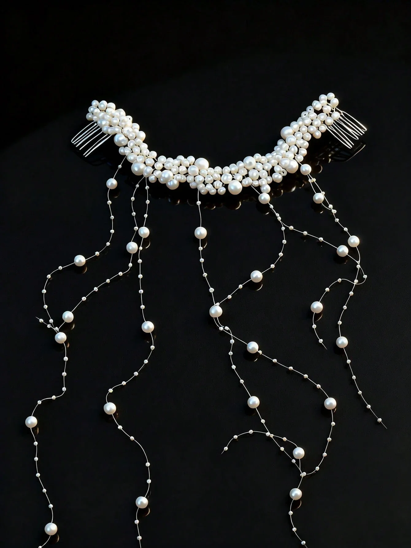 Elegant Bridal Pearl Tassel Hair Comb Headband For Wedding Party
Elegant Bridal Pearl Tassel Hair Comb Headband For Wedding Party