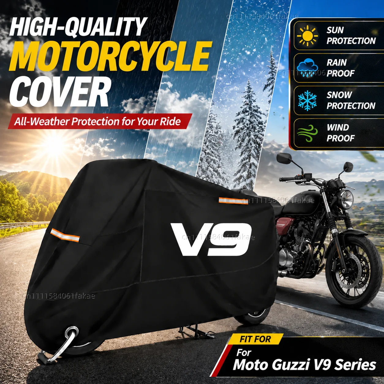 Motorcycle Cover Waterproof Outdoor All Season Dustproof UV Protective Moto Scooter Rain Cover For Moto Guzzi V9 Series 2016-
Motorcycle Cover Waterproof Outdoor All Season Dustproof UV Protective Moto Scooter Rain Cover For Moto Guzzi V9 Series 2016-