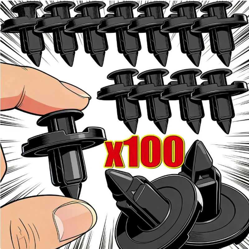 8mm Black Car Clips Rivet Fasteners for Bumper Door Fender Liner Car Components Auto Interior Accessories 20/40/60/80/100pcs
8mm Black Car Clips Rivet Fasteners for Bumper Door Fender Liner Car Components Auto Interior Accessories 20/40/60/80/100pcs