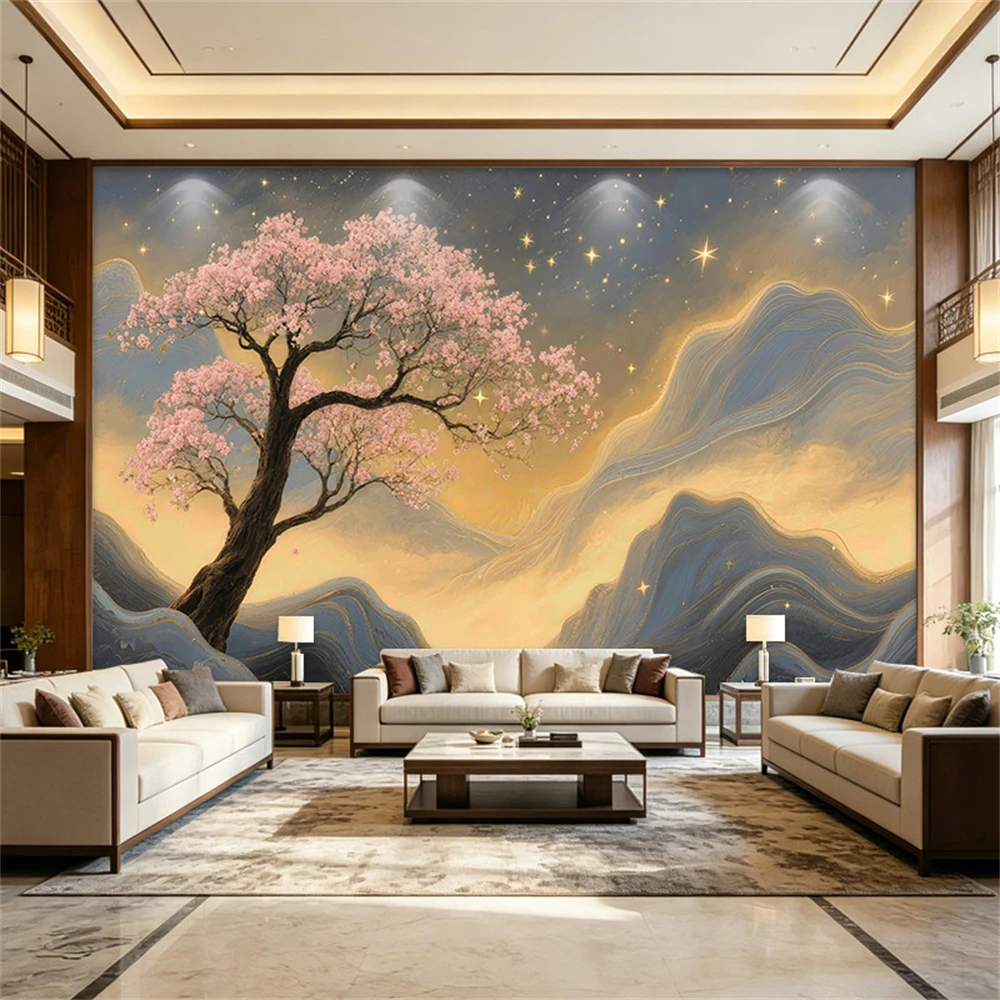 Custom Modern minimalist TV background wall paper mural living room 3D landscape wall paper painting luminous film television
Custom Modern minimalist TV background wall paper mural living room 3D landscape wall paper painting luminous film television