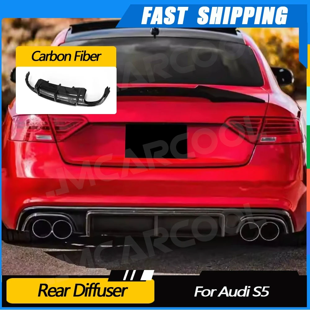 JMCARCOOL Carbon Fiber Rear Diffuser Bumper Lip For Audi A5 Sline S5 B8.5 Coupe Sedan 2012-2017 Car Extension Accessories
JMCARCOOL Carbon Fiber Rear Diffuser Bumper Lip For Audi A5 Sline S5 B8.5 Coupe Sedan 2012-2017 Car Extension Accessories