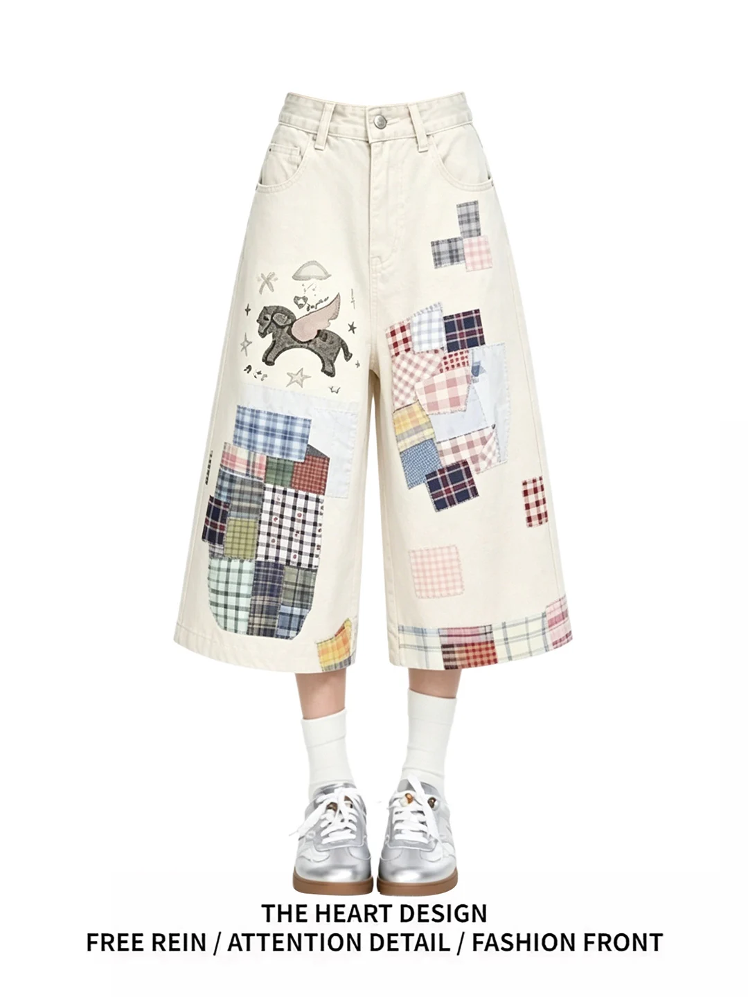 Retro American Plaid 3D Printed Denim Wide Leg Pants Women's Summer New Design Loose Fit High Waist Jeans Casual Wear
Retro American Plaid 3D Printed Denim Wide Leg Pants Women's Summer New Design Loose Fit High Waist Jeans Casual Wear