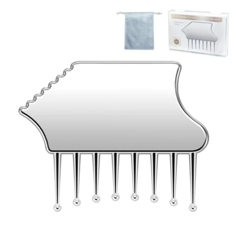 Gua Sa Scalp Mas Tool - Multi-Edge ead Masr and Scalp Sc, Portable Gua Sa Comb Scalp, Face, Neck, and and Leg Care wit Stoe Pou
Gua Sa Scalp Mas Tool - Multi-Edge ead Masr and Scalp Sc, Portable Gua Sa Comb Scalp, Face, Neck, and and Leg Care wit Stoe Pou
