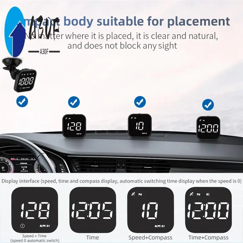 A30F-HUD Car Speedometer Timetable Speed Alarm GPS Head-Up Display Auto Electronic Accessories Fits All Cars
A30F-HUD Car Speedometer Timetable Speed Alarm GPS Head-Up Display Auto Electronic Accessories Fits All Cars