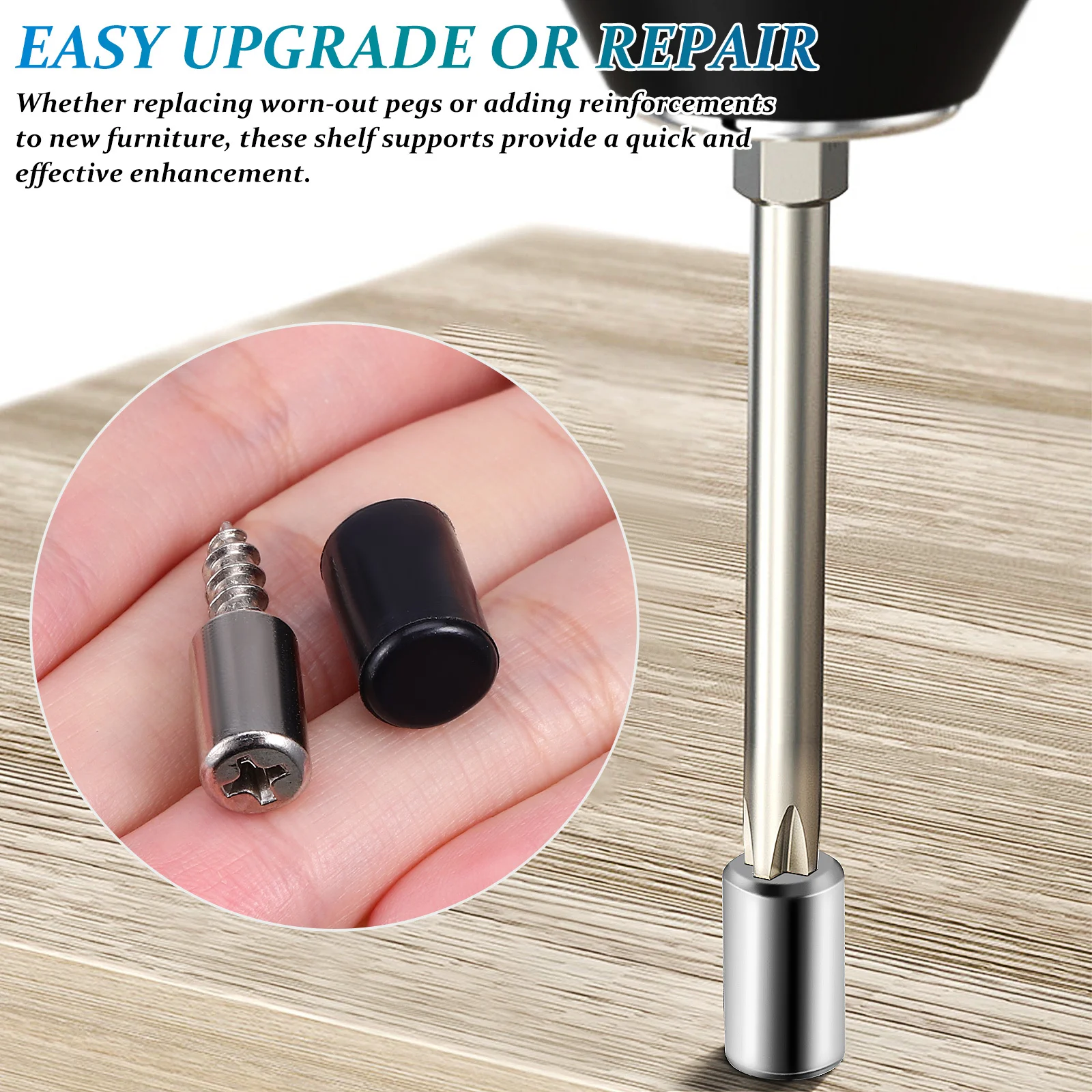 20Pcs Shelf Screw Pegs Iron Heavy Duty Screw in Supports Self Tapping Shelf Clips for Furniture Cabinet Shelving
20Pcs Shelf Screw Pegs Iron Heavy Duty Screw in Supports Self Tapping Shelf Clips for Furniture Cabinet Shelving