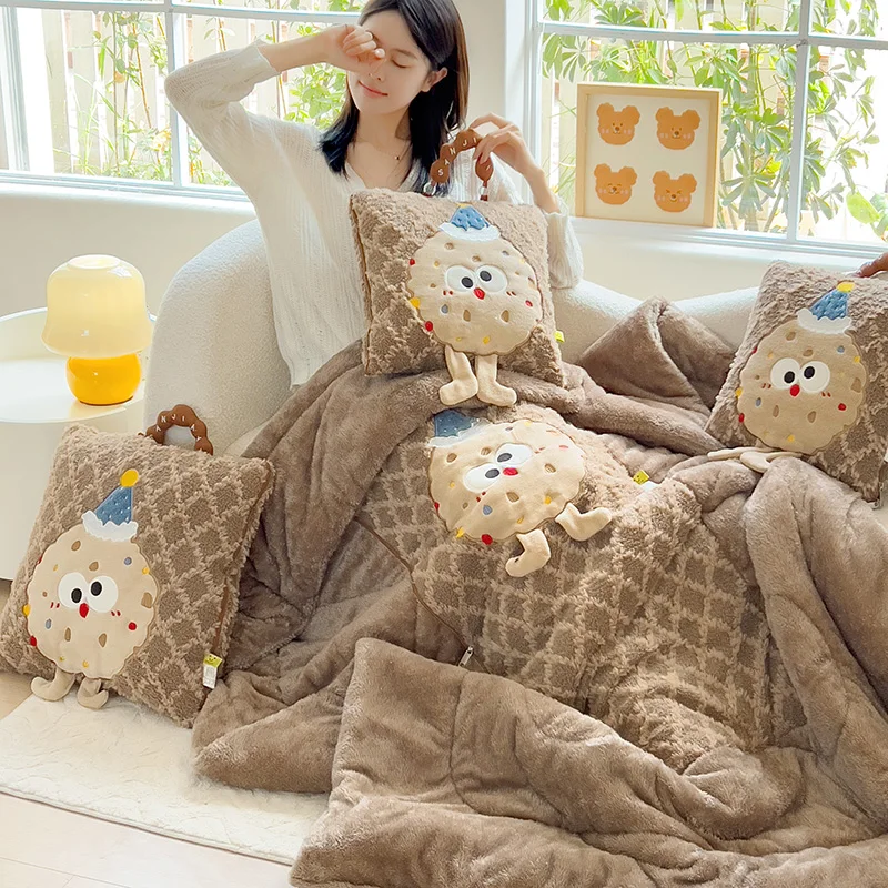 Thiened Winter Pillow Blanket Two-In-One Office Nap Car Cuion Soft Plu Square Pillow Blanket for ternoon Sp And Of...
Thiened Winter Pillow Blanket Two-In-One Office Nap Car Cuion Soft Plu Square Pillow Blanket for ternoon Sp And Of...