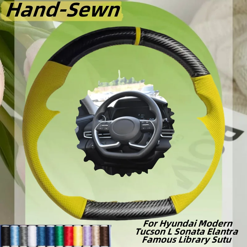 Car Steering Wheel Cover Hand-Sewn Genuine Leather For Hyundai Modern Tucson L Sonata Elantra Famous Library Sutu Accessories
Car Steering Wheel Cover Hand-Sewn Genuine Leather For Hyundai Modern Tucson L Sonata Elantra Famous Library Sutu Accessories