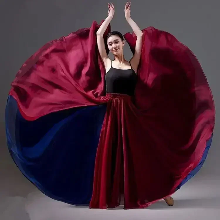 Women Classical Modern Dance Training Skirt Elegant Ethnic Double Chiffon Performance Swing Skirt Wrap Ethereal 720 Degree Skirt
Women Classical Modern Dance Training Skirt Elegant Ethnic Double Chiffon Performance Swing Skirt Wrap Ethereal 720 Degree Skirt