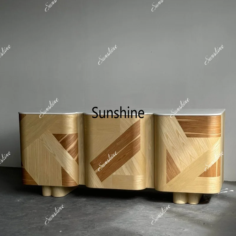 Medieval minimalist solid wood dining side cabinet marble countertop porch storage shoe cabinet
Medieval minimalist solid wood dining side cabinet marble countertop porch storage shoe cabinet