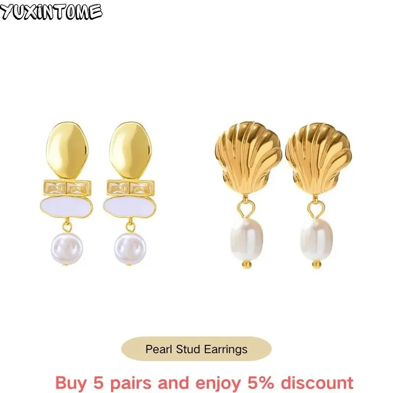 925 Sterling Silver Needle Luxury Round Pearl Pendant Earrings Gold Stud Earrings Women 2025 Trendy Design Charm Wedding Jewelry
925 Sterling Silver Needle Luxury Round Pearl Pendant Earrings Gold Stud Earrings Women 2025 Trendy Design Charm Wedding Jewelry