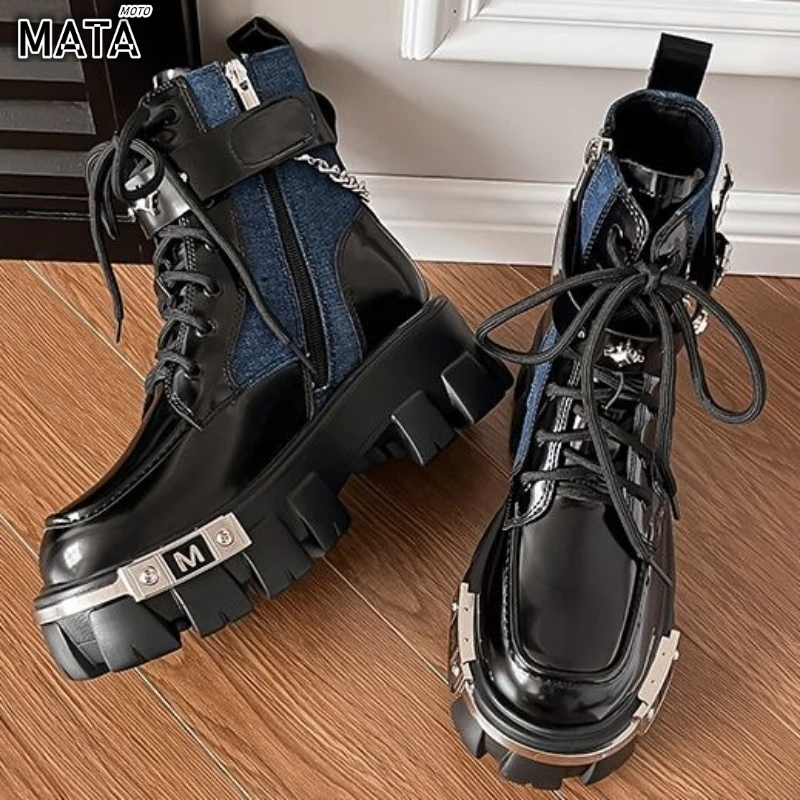 Персонализированные короткие ботинки, мотоциклетные ботинки, универсальные металлические ботинки до середины икры, женские рок-темные киберпанк
Персонализированные короткие ботинки, мотоциклетные ботинки, универсальные металлические ботинки до середины икры, женские рок-темные киберпанк
