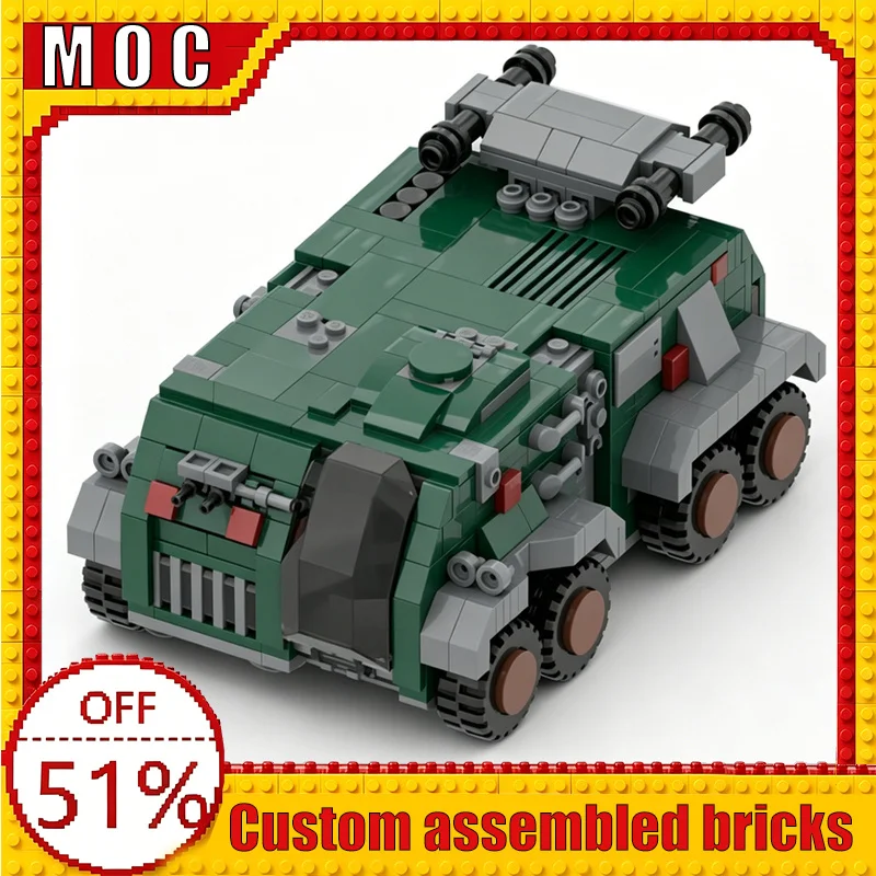 834PCS War Series Modify Armoured Transport Watch APC Custom Building Blocks MOC Model Educational Assembly Toy Festival Gifts
834PCS War Series Modify Armoured Transport Watch APC Custom Building Blocks MOC Model Educational Assembly Toy Festival Gifts