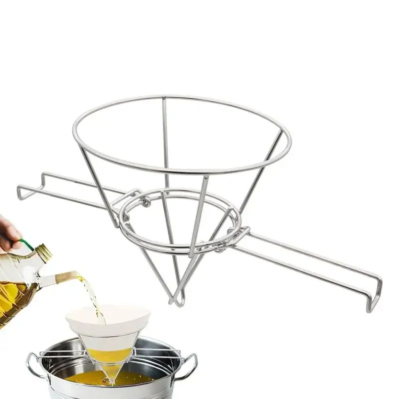 Deep Fryer Oil Cone Filter Holder Maple Syrup Cone Filter Stand With Folding Arms Stainless Steel Reusable Strainer Rack
Deep Fryer Oil Cone Filter Holder Maple Syrup Cone Filter Stand With Folding Arms Stainless Steel Reusable Strainer Rack