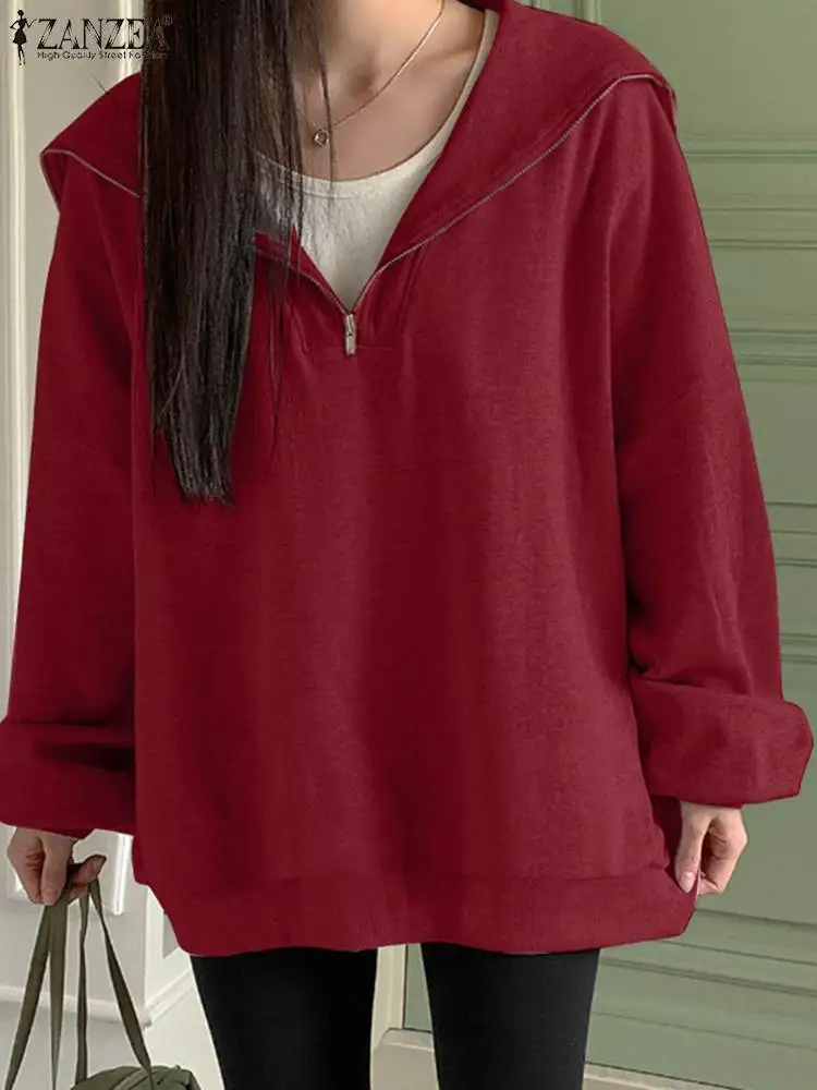 ZANZEA Oversized Sweatshirts Women Hoodies Fashion Solid 2024 Winter Zip Up Coat Harajuku Long Sleeve Hooded Sweater Y2K Tops
ZANZEA Oversized Sweatshirts Women Hoodies Fashion Solid 2024 Winter Zip Up Coat Harajuku Long Sleeve Hooded Sweater Y2K Tops