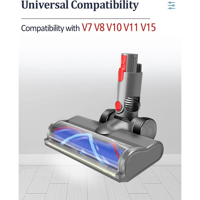 Для пылесоса Dyson V7 V8 V10 V11 V15, насадка V-образной щетки с щетиной и светодиодными лампами для пыли для паркетного пола
Для пылесоса Dyson V7 V8 V10 V11 V15, насадка V-образной щетки с щетиной и светодиодными лампами для пыли для паркетного пола