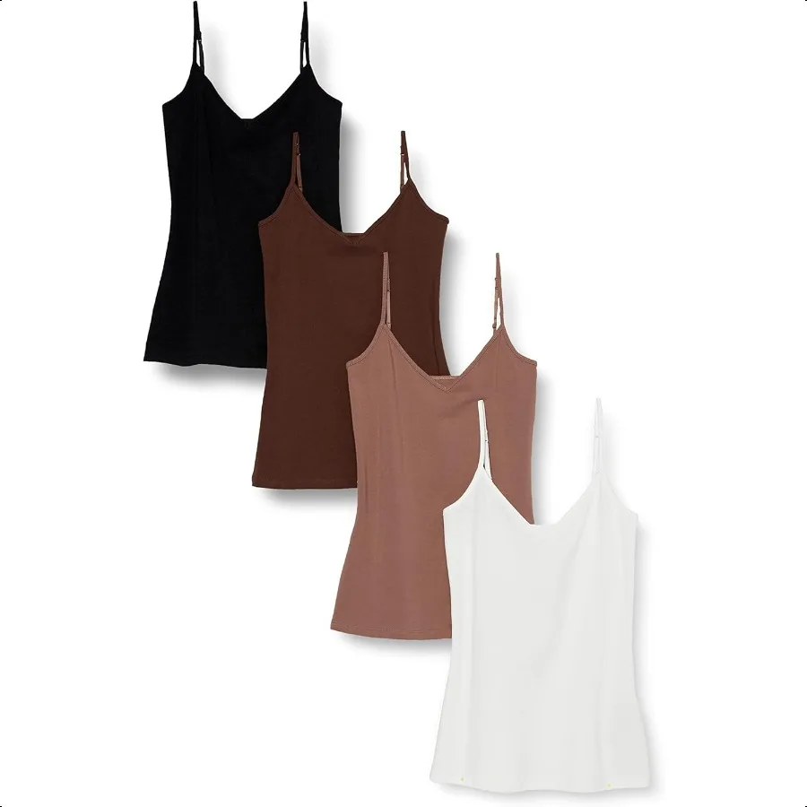 Women's SlimFit Knit VNeck Layering Cami Available in Plus Size Pack of 4
Women's SlimFit Knit VNeck Layering Cami Available in Plus Size Pack of 4