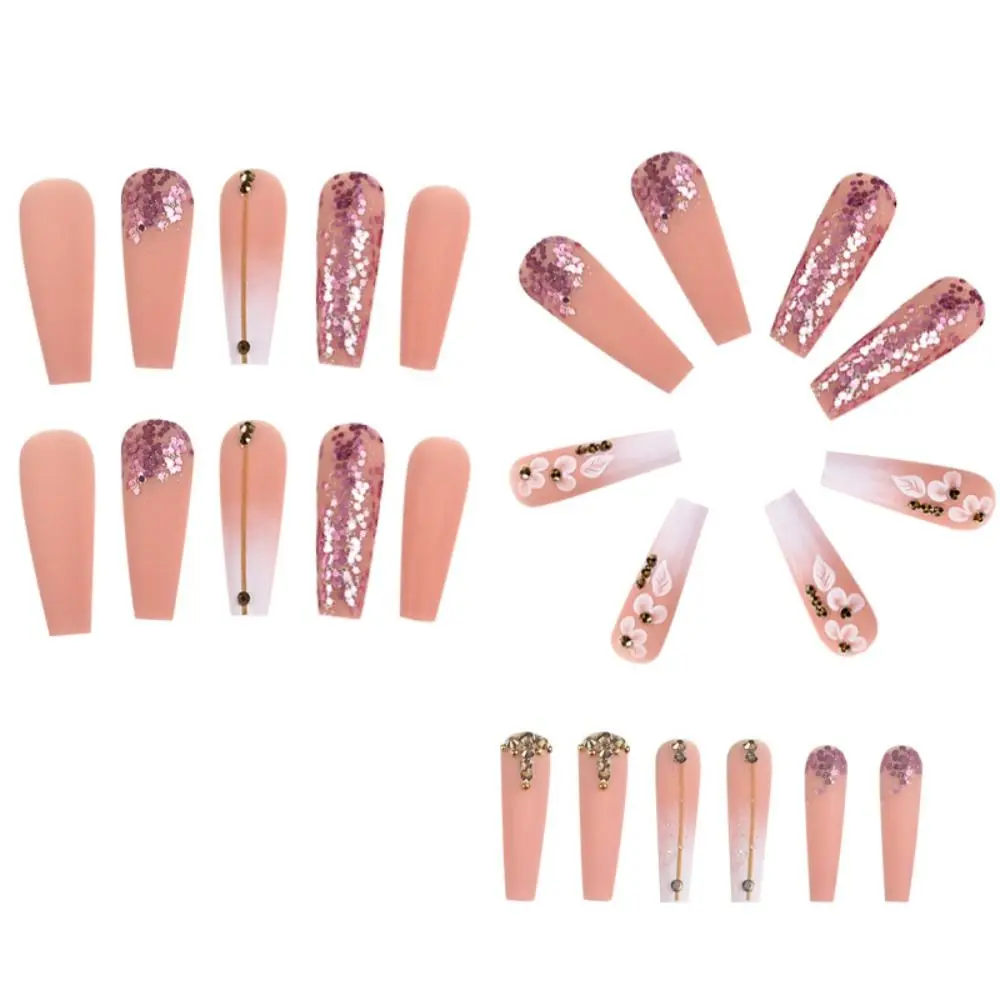 New Long Ballerina False Nails Gradient Camellia French Fake Nails Detachable Sparkling Pink Nail Tips Women Girls
New Long Ballerina False Nails Gradient Camellia French Fake Nails Detachable Sparkling Pink Nail Tips Women Girls