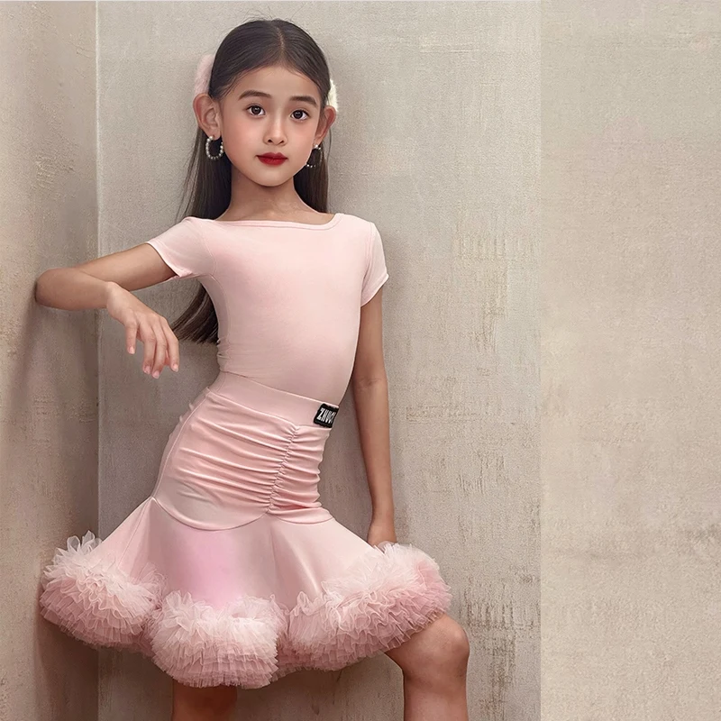 Summer Girls Latin Dance Dress Pink Puffy Dress Short Sleeves Performance Suit Cha Cha Rumba Samba Competition Dress DNV23965
Summer Girls Latin Dance Dress Pink Puffy Dress Short Sleeves Performance Suit Cha Cha Rumba Samba Competition Dress DNV23965