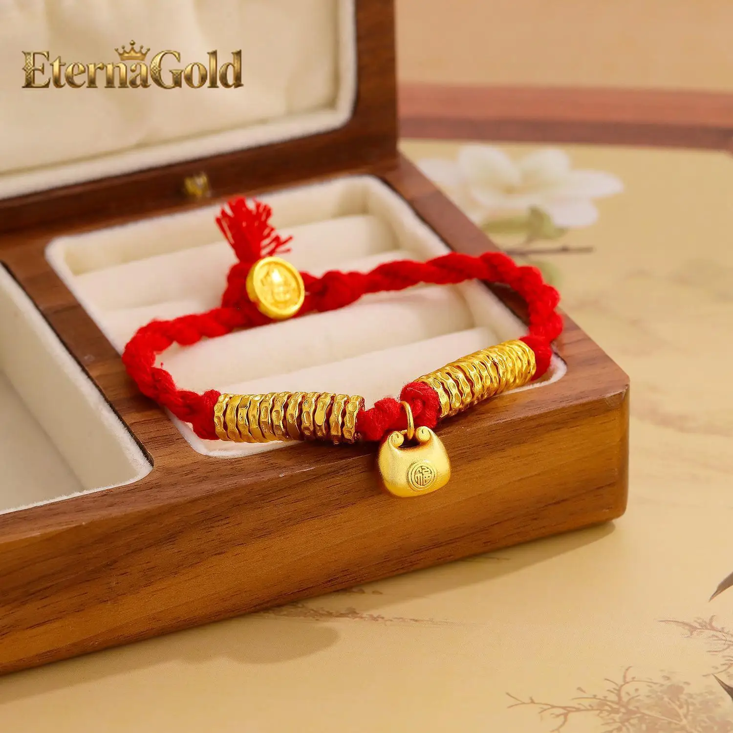EternaGold 999 24K, настоящий золотой браслет-оберег Фу, плетеный вручную, для женщин, в старинном стиле, новый нишевый дизайн, плетеный браслет-оберег на руку
EternaGold 999 24K, настоящий золотой браслет-оберег Фу, плетеный вручную, для женщин, в старинном стиле, новый нишевый дизайн, плетеный браслет-оберег на руку