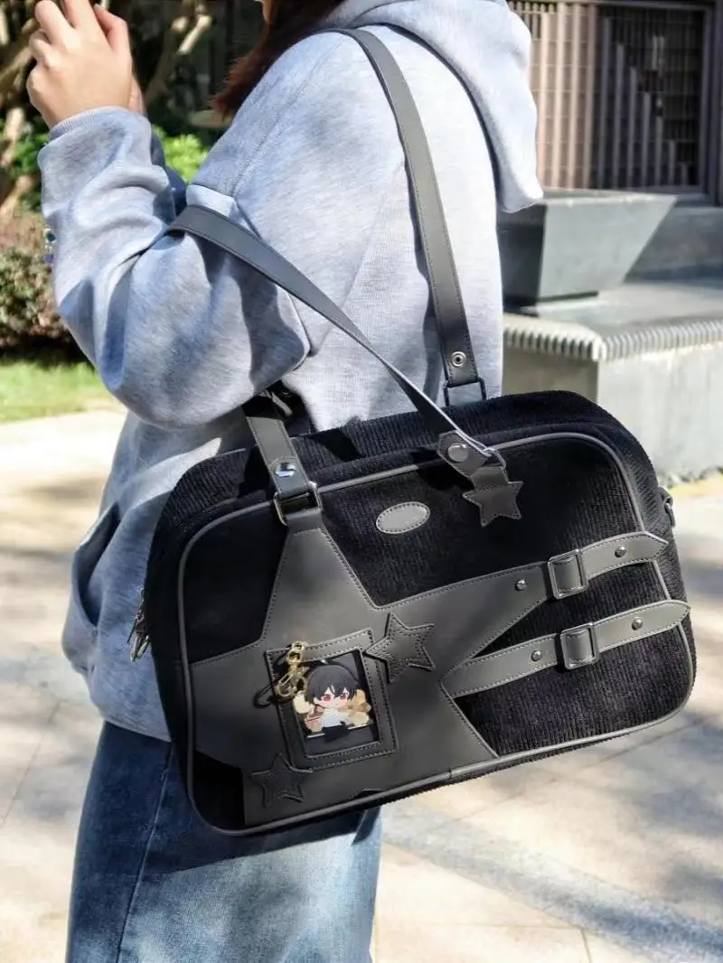 Cute Y2K Ita Bag Women's Shoulder Bag Large Capacity Underarm Bag Transparent Pocket Itabag Casual JK Women Bag Shoulder Bags
Cute Y2K Ita Bag Women's Shoulder Bag Large Capacity Underarm Bag Transparent Pocket Itabag Casual JK Women Bag Shoulder Bags