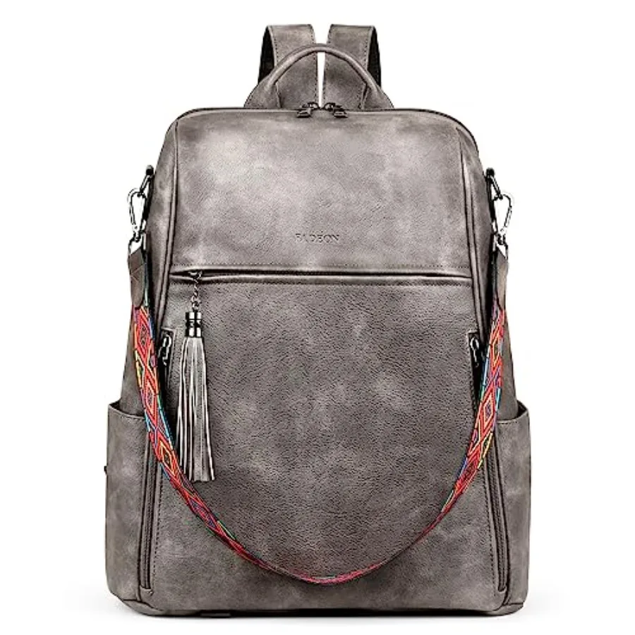 Leather Laptop Backpack for Women Designer 15.6 inch PU Laptop Bag, Ladies Travel Computer Work Backpack Grey
Leather Laptop Backpack for Women Designer 15.6 inch PU Laptop Bag, Ladies Travel Computer Work Backpack Grey