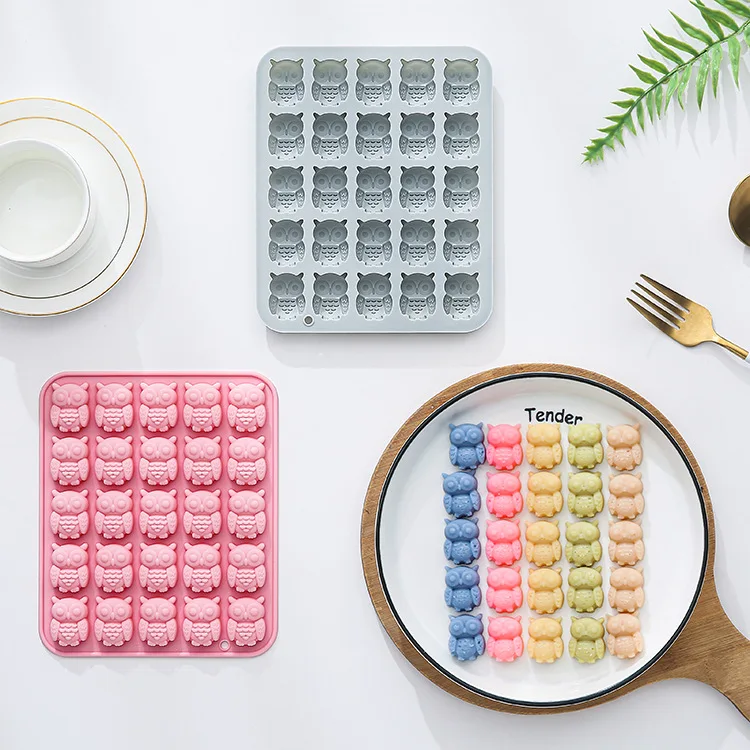 25 Cavity Owl Shape Silicone Mold Cute Animal Fondant Candy Chocolate Mould Epoxy Ice Grid Cake Mold Baking Accessories
25 Cavity Owl Shape Silicone Mold Cute Animal Fondant Candy Chocolate Mould Epoxy Ice Grid Cake Mold Baking Accessories