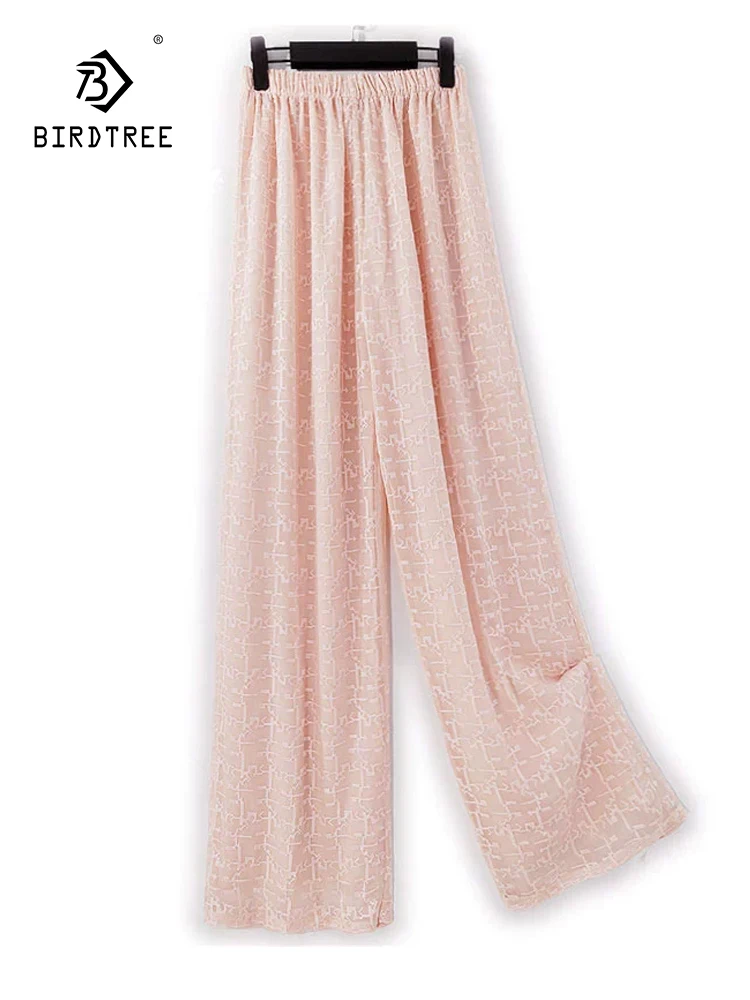 BirdTree-Women Silk Elegant Pants, Elastic Waist Embroidery, Chic Versatile Commute Wide Leg Pants, 2025 Summer New B56431CC
BirdTree-Women Silk Elegant Pants, Elastic Waist Embroidery, Chic Versatile Commute Wide Leg Pants, 2025 Summer New B56431CC
