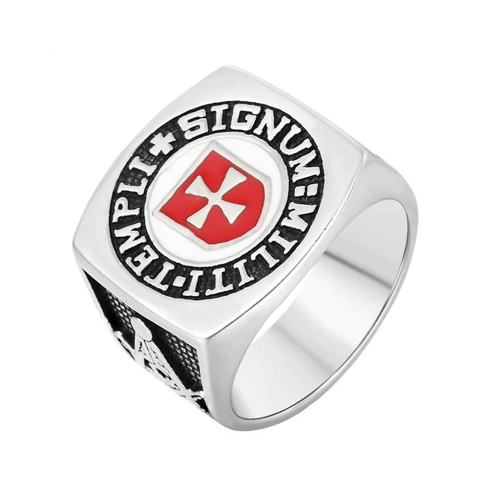 Knights Templar's Sign Ring Stainless Steel Masonic Templi Signum Militi Men's Jewelry
Knights Templar's Sign Ring Stainless Steel Masonic Templi Signum Militi Men's Jewelry