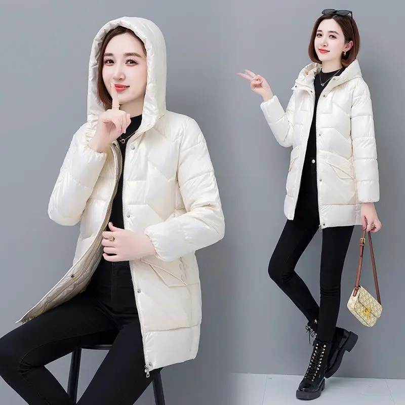 Wash-Free Glossy Warm Cotton-Padded Jacket Women's Winter New Down Cotton Coat Parkas Long Outerwear Hooded Overcoat Female Tops
Wash-Free Glossy Warm Cotton-Padded Jacket Women's Winter New Down Cotton Coat Parkas Long Outerwear Hooded Overcoat Female Tops
