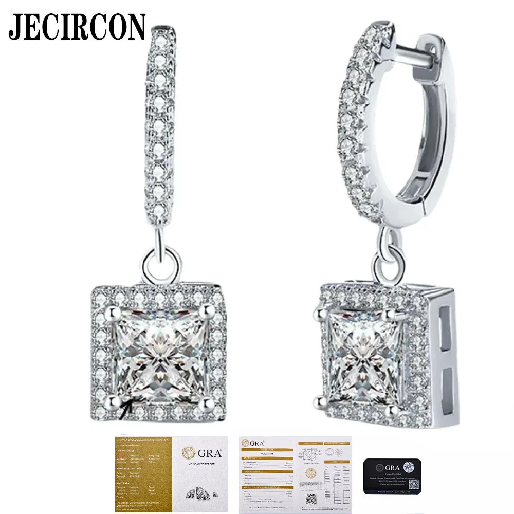 JECIRCON 1 Carat Moissanite Drop Earrings for Women Classic Princess Cut Ear Pendants S925 Sterling Silver Wedding Party Jewelry
JECIRCON 1 Carat Moissanite Drop Earrings for Women Classic Princess Cut Ear Pendants S925 Sterling Silver Wedding Party Jewelry