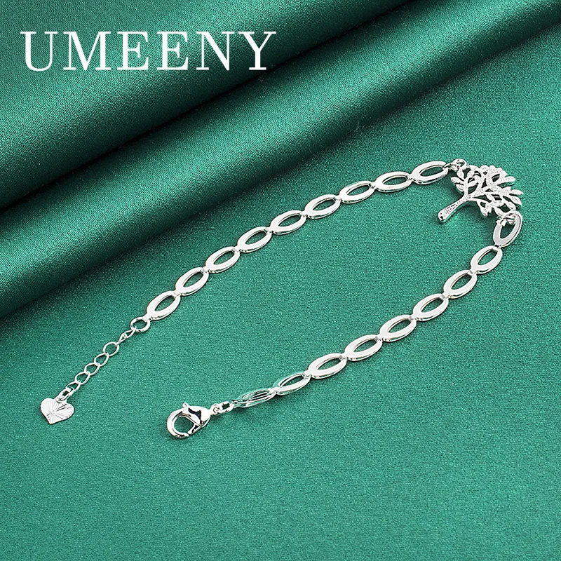 Luxury 925 Sterling Silver 8 Inch Beautiful Simple Tree Bracelet Women Party Wedding Gift
Luxury 925 Sterling Silver 8 Inch Beautiful Simple Tree Bracelet Women Party Wedding Gift
