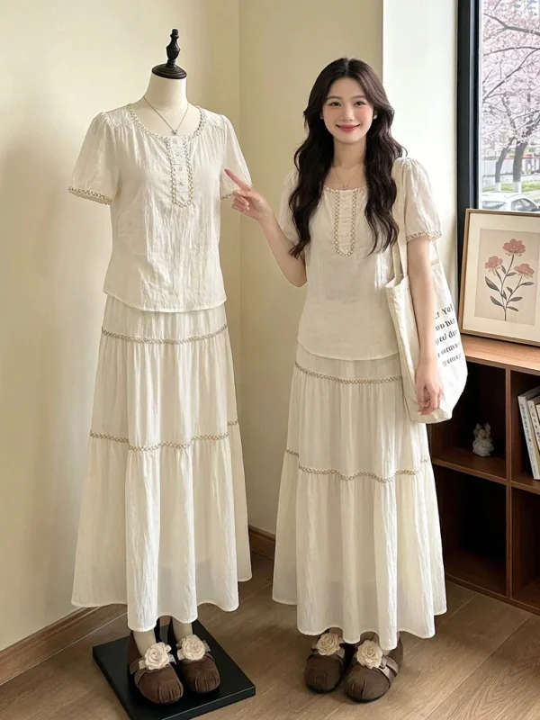 Summer Bohemian Vacation Style Women's plus Size Fashion Set Elegant Two-Piece Dress Casual Commute Style round Neck Short Sl...
Summer Bohemian Vacation Style Women's plus Size Fashion Set Elegant Two-Piece Dress Casual Commute Style round Neck Short Sl...