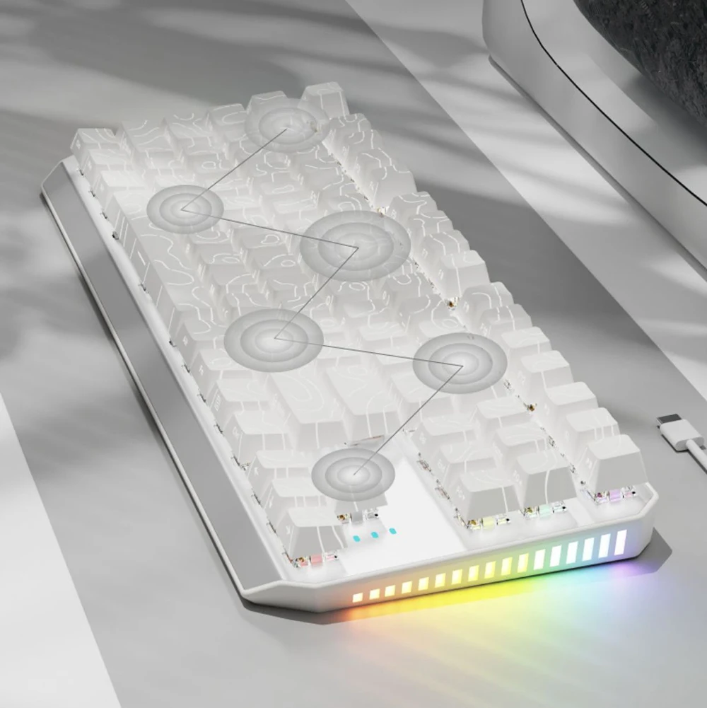 Keyboard White Contour Lines Mechanical Keyboards RGB Backlight Hot Swap 2.4G Wireless 3 Mode Wired Ergonomics Gaming Keyboard
Keyboard White Contour Lines Mechanical Keyboards RGB Backlight Hot Swap 2.4G Wireless 3 Mode Wired Ergonomics Gaming Keyboard