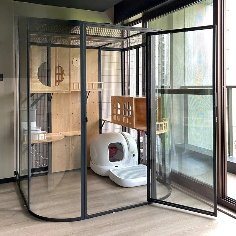 Cat cage cat villa panoramic glass solid wood nest pet house panoramic glass cage
Cat cage cat villa panoramic glass solid wood nest pet house panoramic glass cage