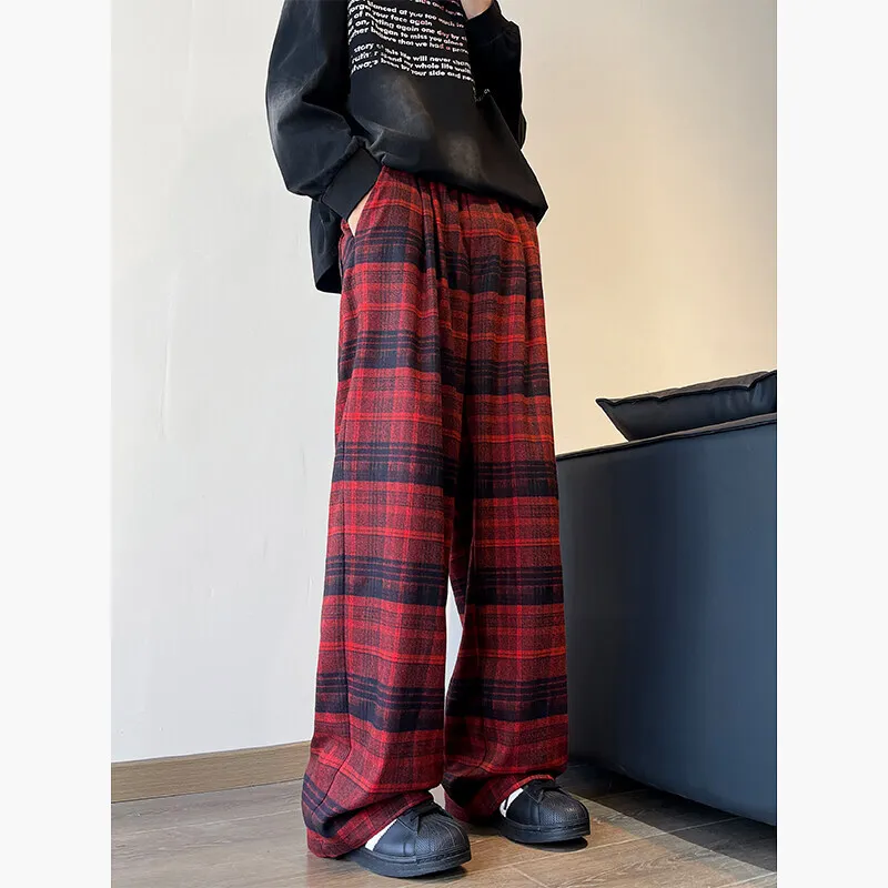Autumn Casual Pants Men Oversized Fashion Retro Plaid Pants Men Streetwear Hip-hop Loose Wide Leg Pants Mens Vintage Trousers
Autumn Casual Pants Men Oversized Fashion Retro Plaid Pants Men Streetwear Hip-hop Loose Wide Leg Pants Mens Vintage Trousers