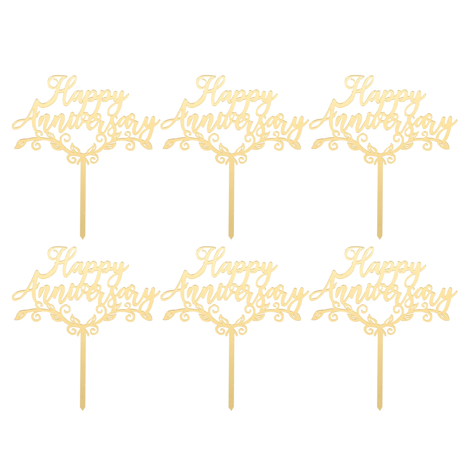 6pcs Cake Toppers Anniversary Wedding Memorial Decorations Glitter Card Stock Party Supplies Cake Decorating Accessories
6pcs Cake Toppers Anniversary Wedding Memorial Decorations Glitter Card Stock Party Supplies Cake Decorating Accessories