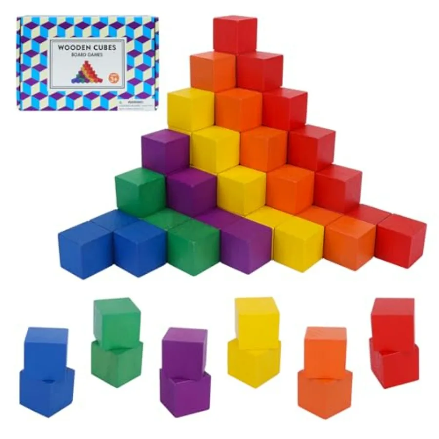108 Pack 1 Inch Wooden Blocks, 6 Colors STEM Math Sorting Toys, Wood Building and Stacking Blocks for Toddlers, Classroom Learn
108 Pack 1 Inch Wooden Blocks, 6 Colors STEM Math Sorting Toys, Wood Building and Stacking Blocks for Toddlers, Classroom Learn