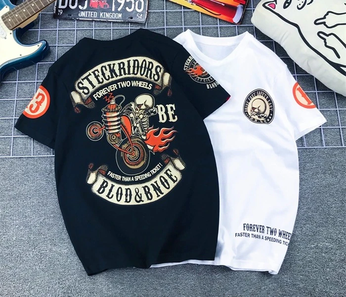 Japanese Trendy Brand Skull Locomotive Devil Print American Retro Cartoon Pure Cotton Large Size Short-sleeved T-shirt Men Women
Japanese Trendy Brand Skull Locomotive Devil Print American Retro Cartoon Pure Cotton Large Size Short-sleeved T-shirt Men Women
