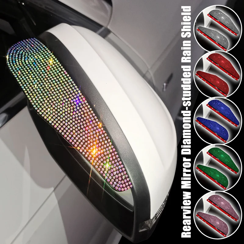 2Pcs Car Reversing Rear-view Mirror Diamond Crystal Rain Shield Rain Eyebrow Anti-collision Strip Women's Car Bling Exterior
2Pcs Car Reversing Rear-view Mirror Diamond Crystal Rain Shield Rain Eyebrow Anti-collision Strip Women's Car Bling Exterior