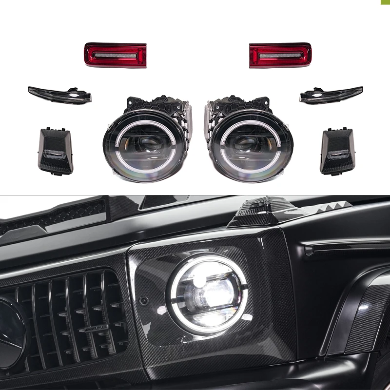 2019-2025 W464 W465 Headlight Tail Lights for G Class G500 G63 G450D Aftermarket Turning Single Light Led Head Lamps Smoke
2019-2025 W464 W465 Headlight Tail Lights for G Class G500 G63 G450D Aftermarket Turning Single Light Led Head Lamps Smoke