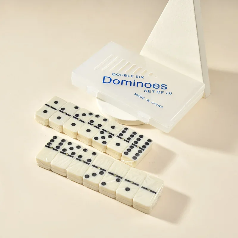 28 Ivory White Ribbon Riveted Domino Double Six Dominome Domino Adult Leisure Home Puzzle Chess Game Transparent Box Set
28 Ivory White Ribbon Riveted Domino Double Six Dominome Domino Adult Leisure Home Puzzle Chess Game Transparent Box Set