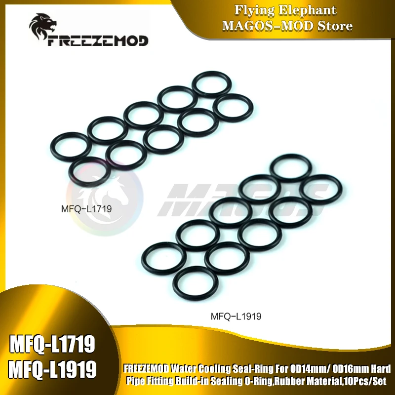 FREEZEMOD Water Cooling Seal-Ring For OD14mm / OD16mm Hard Pipe Fitting Build-in Sealing O-Ring, Rubber Material,10Pcs/Set
FREEZEMOD Water Cooling Seal-Ring For OD14mm / OD16mm Hard Pipe Fitting Build-in Sealing O-Ring, Rubber Material,10Pcs/Set